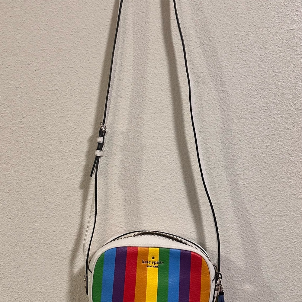 Kate Spade Rainbow Striped Crossbody Bag - Picture 2 of 4